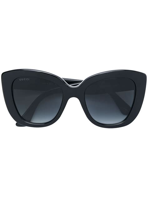 gucci squared cat eye sunglasses black blue|designer oversized cat eye sunglasses.